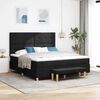 vidaXL Boxspringbett mit Matratze Schwarz 180 x 200 cm Stoff