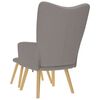 vidaXL Relaxsessel mit Hocker Taupe Stoff