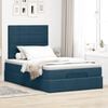 vidaXL Ottoman-Bett mit Matratzen & LEDs Dunkelblau 120x200 cm Samt