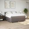 vidaXL Boxspringbett mit Matratze Taupe 200x200 cm Stoff