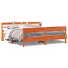 vidaXL Massivholzbett ohne Matratze Wachsbraun 180x200 Kiefernholz