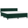 vidaXL Boxspringbett mit Matratze Dunkelgr&uuml;n 160x200 cm Samt