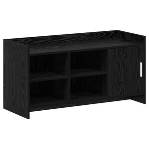 vidaXL Schuhschrank Schwarze Eiche 100 x 39,5 x 51 cm Holzwerkstoff