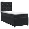 vidaXL Boxspringbett mit Matratze Schwarz 80 x 200 cm Samt