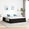 vidaXL Ottoman-Bett mit Matratzen Schwarz 200x200 cm Stoff