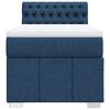 vidaXL Boxspringbett mit Matratze Blau 90x200 cm Stoff