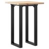 vidaXL Esstisch O-Gestell 50x50x75,5 cm Massivholz Kiefer & Stahl