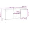 vidaXL TV-Schrank mit Metallbeinen Grau Sonoma 103,5x35x50 cm