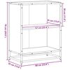 vidaXL Bücherregal Grau Sonoma 60x35x76 cm Holzwerkstoff