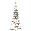 vidaXL H&auml;ngender Weihnachtsbaum mit Kugeln 150 cm 80 LEDs Mehrfarbig