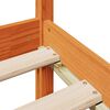 vidaXL Massivholzbett mit Regal ohne Matratze Wachsbraun 180x200 cm