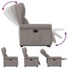 vidaXL Relaxsessel mit Aufstehhilfe Taupe Stoff