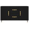 vidaXL Sideboard Schwarz 100x36x60 cm Holzwerkstoff