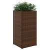 vidaXL Pflanzk&uuml;bel 2 Stk. Braun 30x30x60 cm Poly Rattan