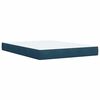 vidaXL Boxspringbett mit Matratze Blau 160x200 cm Samt