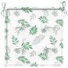 vidaXL Stuhlkissen 4 Stk. Blattmuster 50x50x4 cm Stoff