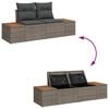 vidaXL Garten-Sofa-Set 9 pcs Grau Poly-Rattan
