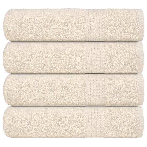 vidaXL Duscht&uuml;cher FROGN 4 Stk. Creme 70x140 cm 360 g/m&sup2;