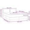 vidaXL Boxspringbett mit Matratze Schwarz 160x220 cm Samt
