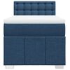 vidaXL Boxspringbett mit Matratze Blau 90x200 cm Stoff