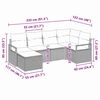 vidaXL Sofa Set 6 pcs Braun Poly-Rattan