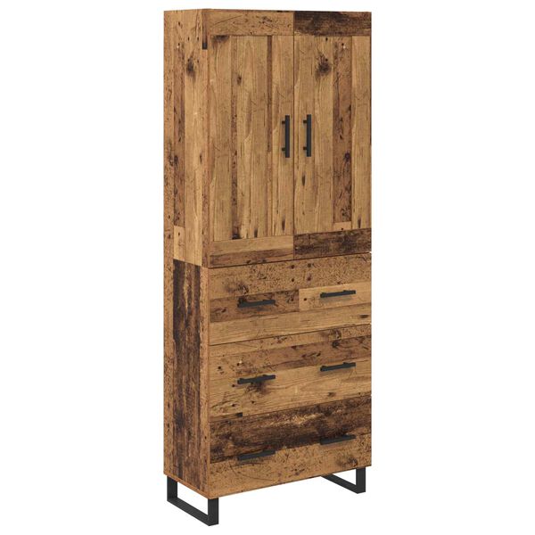 vidaXL Highboard Altholz 69,5 x 34 x 180 cm Holzwerkstoff