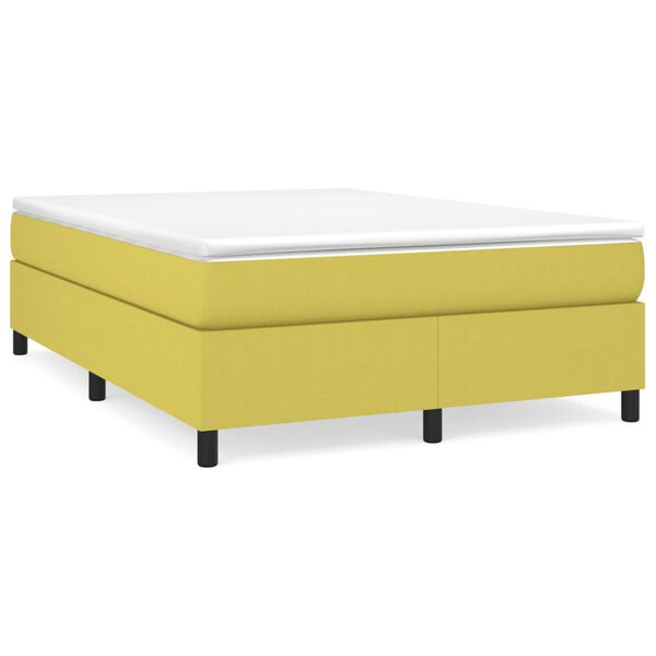 vidaXL Boxspringbettgestell Gr&uuml;n 140x190 cm Stoff
