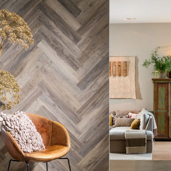 WallArt Dielen Holzoptik Barnwood-Eiche Wei&szlig; Gewaschen