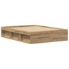 vidaXL Bettgestell ohne Matratze Artisan-Eiche 135x190cm Holzwerkstoff
