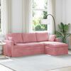 vidaXL Sofa Rosa Gesamtabmessungen: 228 x 134 x 80 cm (B x T x H) Samt