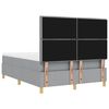 vidaXL Boxspringbett mit Matratze Hellgrau 140 x 200 cm Stoff