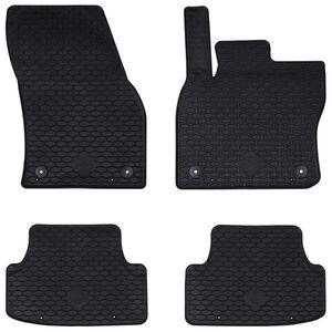 vidaXL Autofu&szlig;matte 4 pcs Schwarz geeignet f&uuml;r Sitz ATECA 2016- Gummi