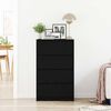 vidaXL Sideboard Schwarz Eichen-Optik 60x35x98,5 cm Holzwerkstoff