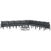 vidaXL Gartensofa-set 10 Stk. Schwarz Stahl
