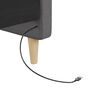 vidaXL Tagesbett USB Hellgrau Stoff 90x200 cm