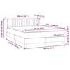 vidaXL Boxspringbett mit Matratze Rosa 160x220 cm Samt