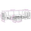 vidaXL Garten-Sofa-Set mit Kissen 6 pcs