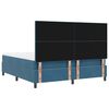 vidaXL Boxspringbett mit Matratze Dunkelblau 180 x 200 cm Samt