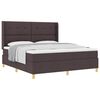 vidaXL Boxspringbett mit Matratze Dunkelbraun 180 x 200 cm Stoff