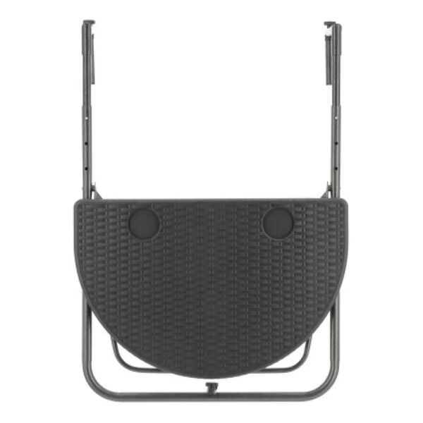 Livin'outdoor Balkon-Klapptisch Halbrund Grau