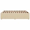 vidaXL Bettgestell ohne Matratze Creme 160x200 cm Stoff
