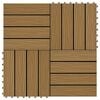vidaXL Terrassenfliese 3D-Design 11 pcs Teak 30 x 30 cm WPC