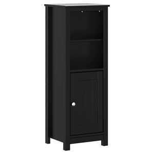 vidaXL Badschrank BERG Schwarz 40x34x110 cm Massivholz Kiefer