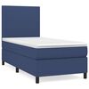 vidaXL Boxspringbett mit Matratze Blau 80x200 cm Stoff