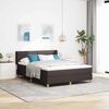 vidaXL Boxspringbett mit Matratze Dunkelbraun 140 x 190 cm Stoff