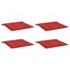 vidaXL Gartenstuhl-Kissen 4 Stk. Rot 50x50x4 cm Oxford-Gewebe