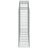 vidaXL Gabionen mit Hochbogen 5 Stk. 200x50x140/160cm Verzinktes Eisen