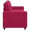 vidaXL Zweisitzer-Sofa Weinrot 180x77x82 cm Samt