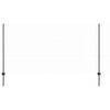 vidaXL Zaun mit Pfosten Grau 1,2 x 50 m Stahl und PVC