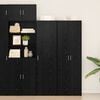 vidaXL Highboard 2 pcs Schwarz Eichen-Optik 50 x 42,5 x 185 cm
